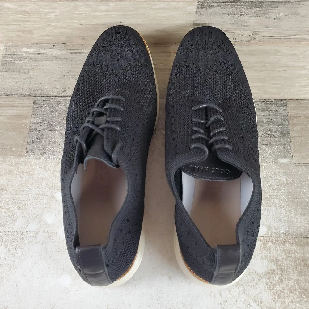 Cole Haan OriginalGrand Remastered Stitchlite Mens Oxfords Shoes Sz 10.5 Black